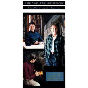 1992 Pendleton Woolen Mills Mens Shirts Vintage Print Ad Fireplace Wall Art